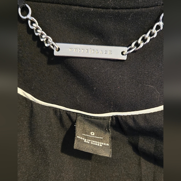 WHBM peplum short jacket ruffled collar twist on a classic sz 0 - Picture 13 of 13